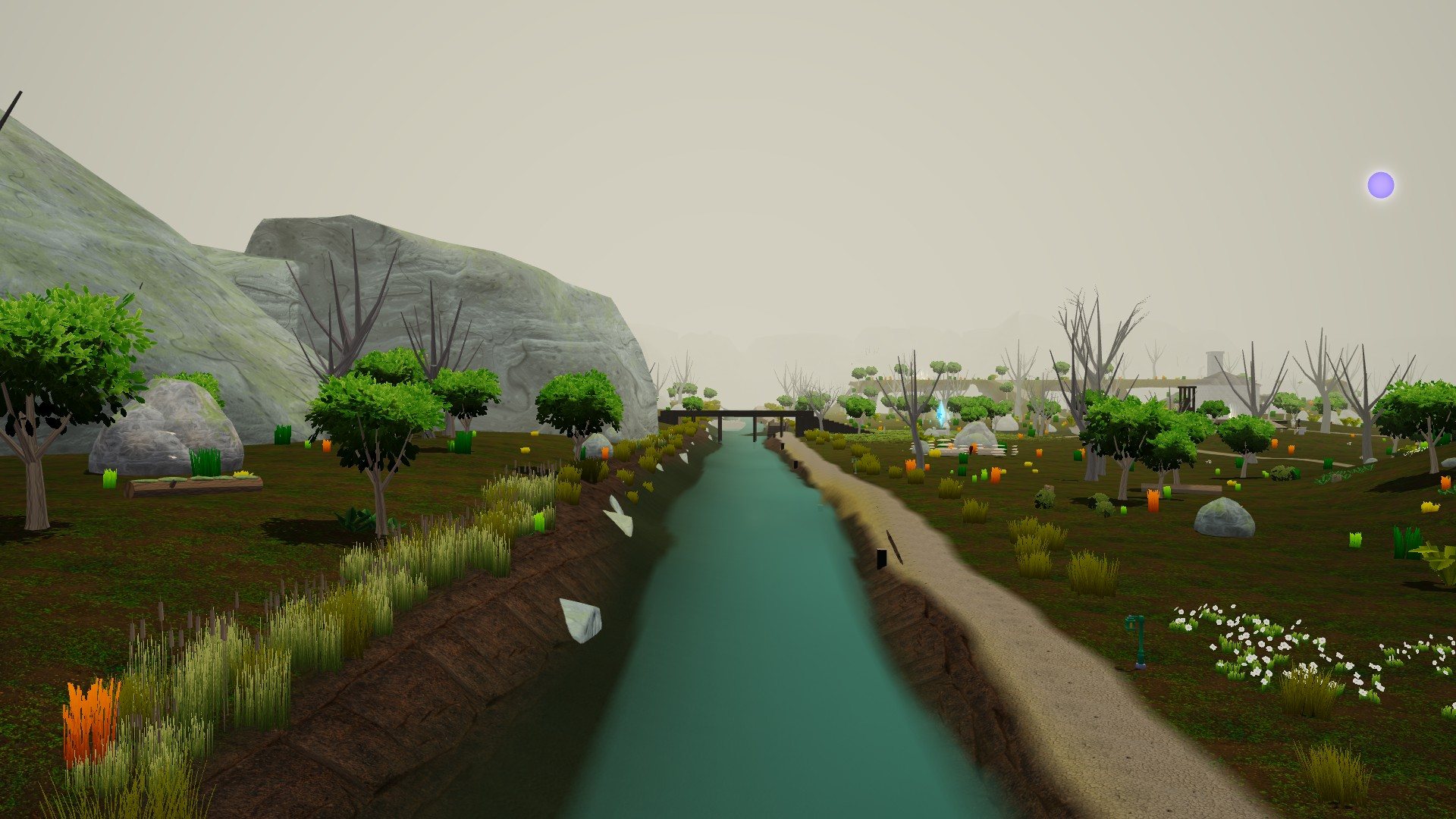Canals and locks in the lowlands.