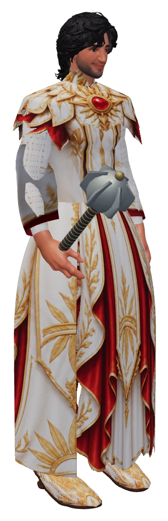 An Aedri White Mage in temple robes.
