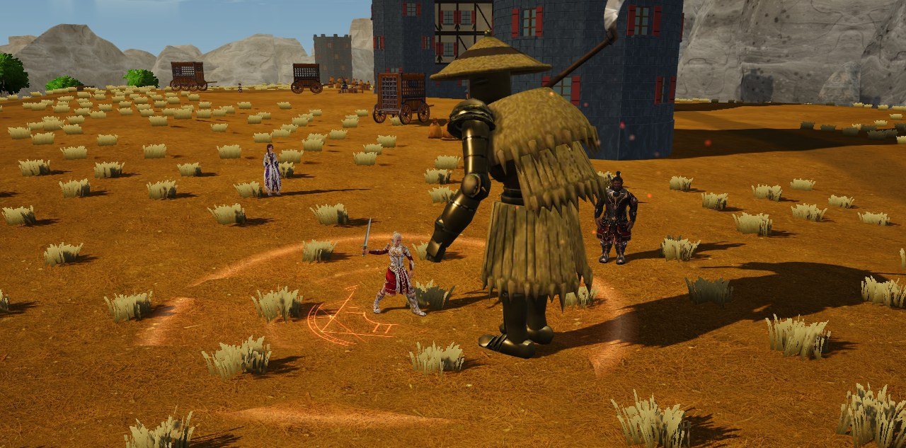 A Paladin holds the Reaper while the party closes in.